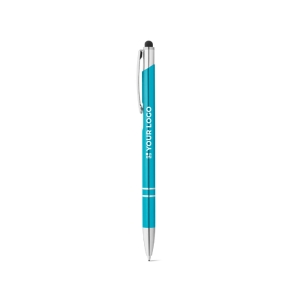 Aluminium touch pen ballpoint pen with blue ink