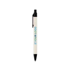 Recycled aluminium ballpoint pen made from milk cartons, blue ink