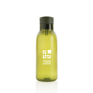 100% RPET bottle with carry handle and printed logo, 500 ml