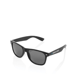 Recycled plastic sunglasses with smoke acrylic lenses
