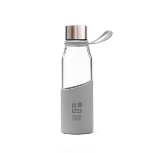 Borosilicate glass bottle with sleeve, 550 ml