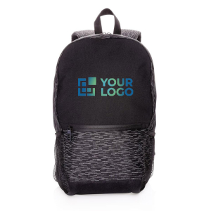 Recycled reflective laptop backpack, 15.6"