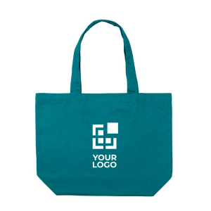Recycled, branded canvas shopping bag, 240 g/m²