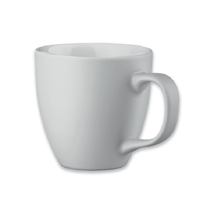 Mug with white interior, matte exterior, 460 ml