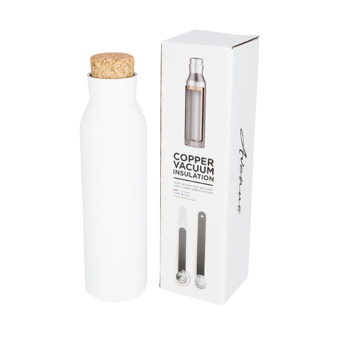 Steel bottle with cork lid, 590 ml
