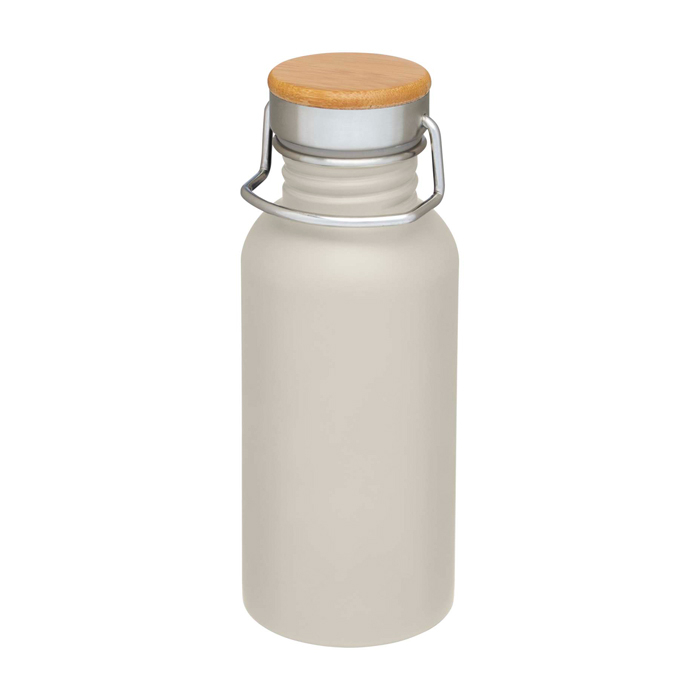 Single-wall stainless steel bottle, bamboo lid, 550ml
