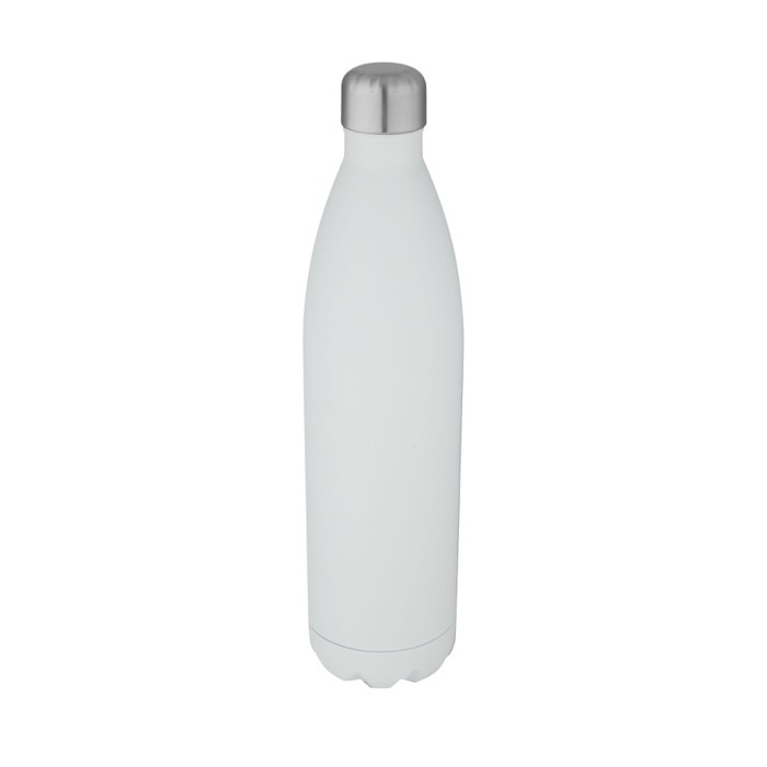Large thermal stainless steel bottle with logo, 1 L
