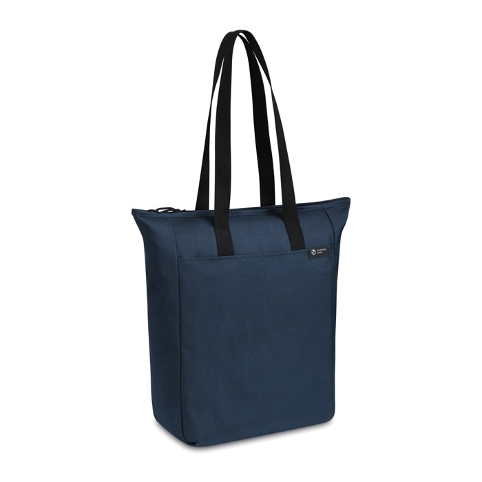 Recycled rPET pouch, front pocket, zip closure
