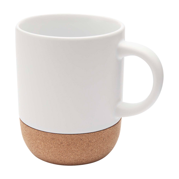 Matte-finish ceramic mug with cork base, 300 ml
