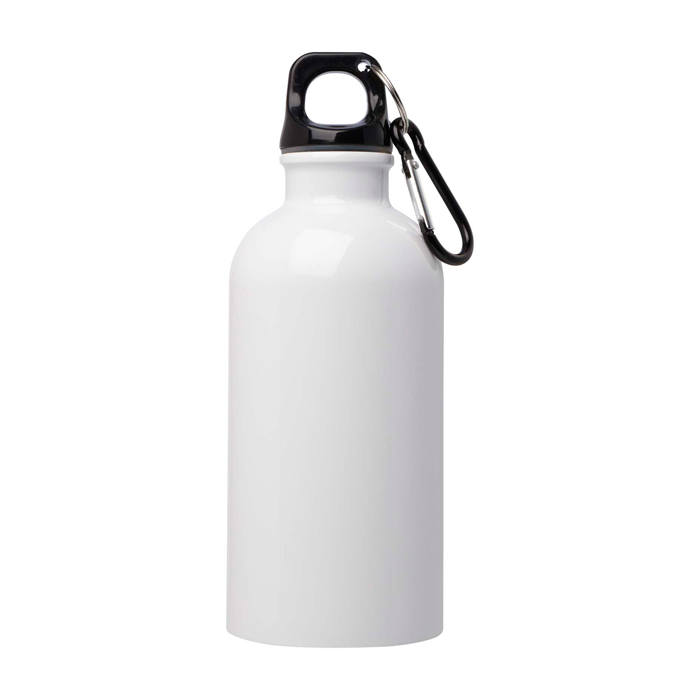 Recycled stainless steel bottle, carabiner, 400ml