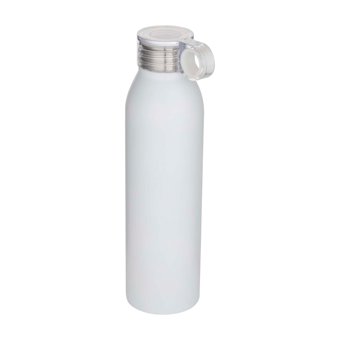 Recycled stainless steel bottle, round carry handle, 650ml