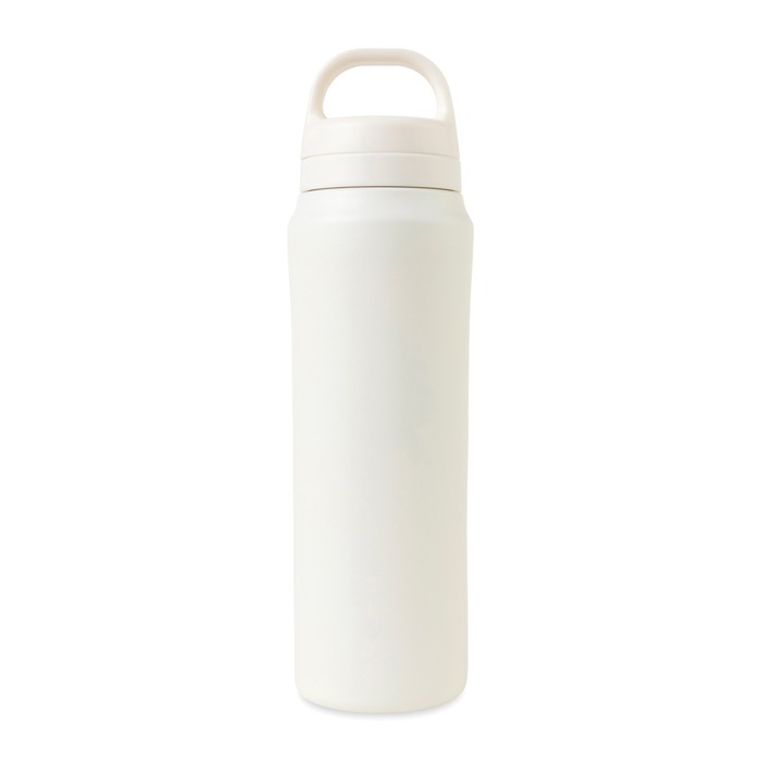 Recycled stainless steel water bottle, dual-function lid, 470ml