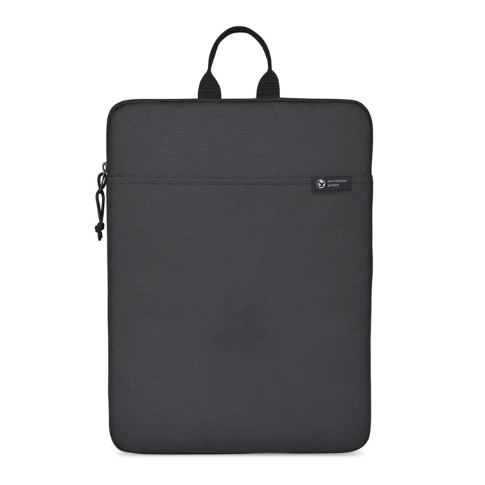 Recycled rPET laptop sleeve, padded zip compartment, 16"