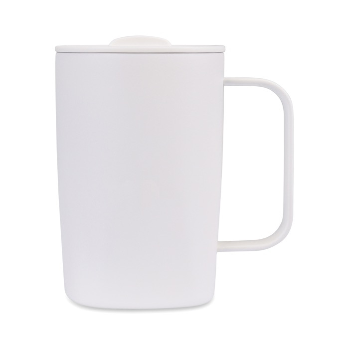 Recycled stainless steel thermal mug, for coffee or tea, 450ml