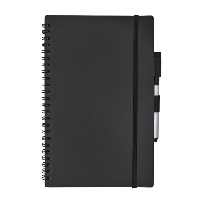 Sustainable notebook with reusable erasable marker, A5 plain pages