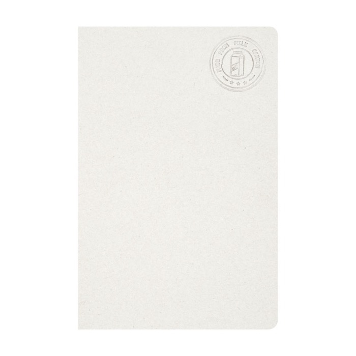 Thermographic notebook, no spine, recycled A5 lined pages
