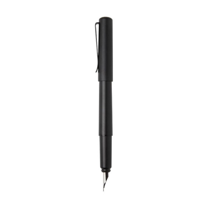 Recycled aluminium pen with matte finish and black ink