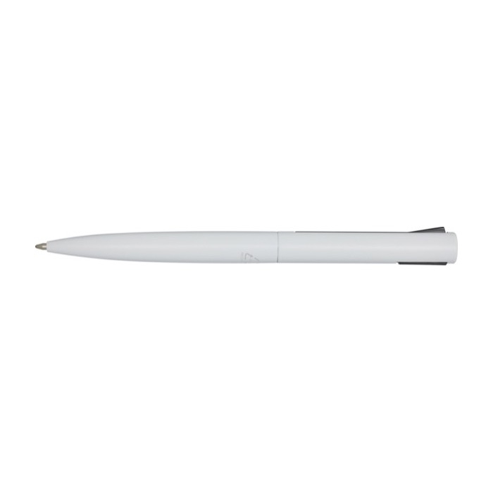 Recycled aluminium and plastic pen with clip, black ink