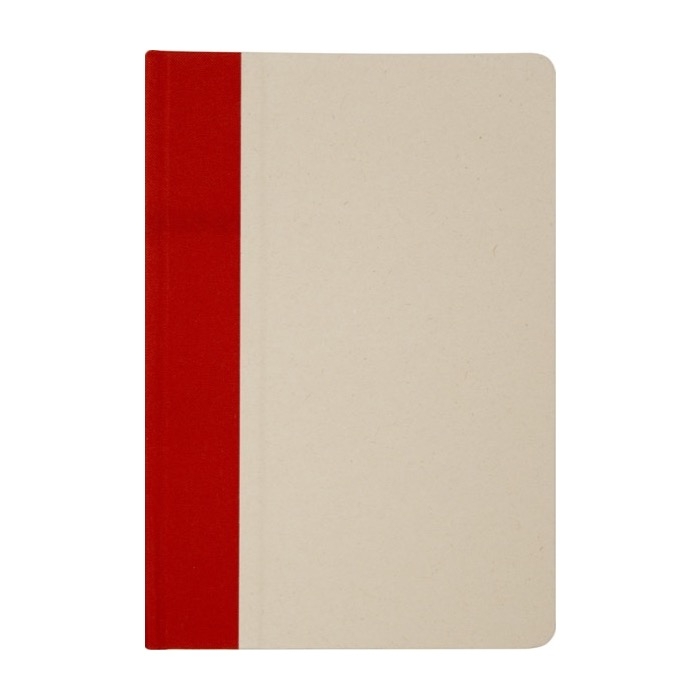 Hardcover notebook made of sugarcane plastic, A5, ruled pages