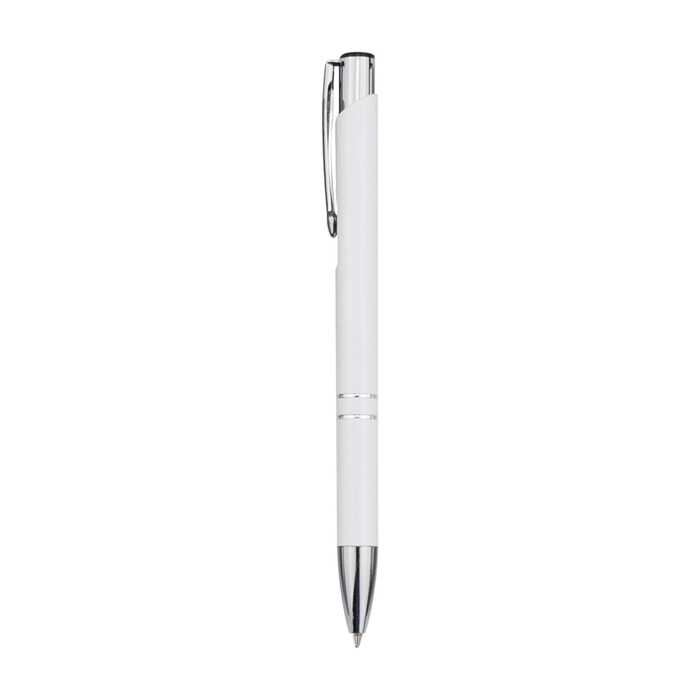 Recycled aluminium pen with lacquered finish, blue ink