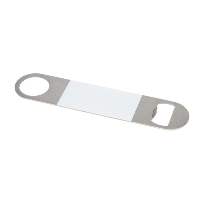 Steel bottle opener with colour detail