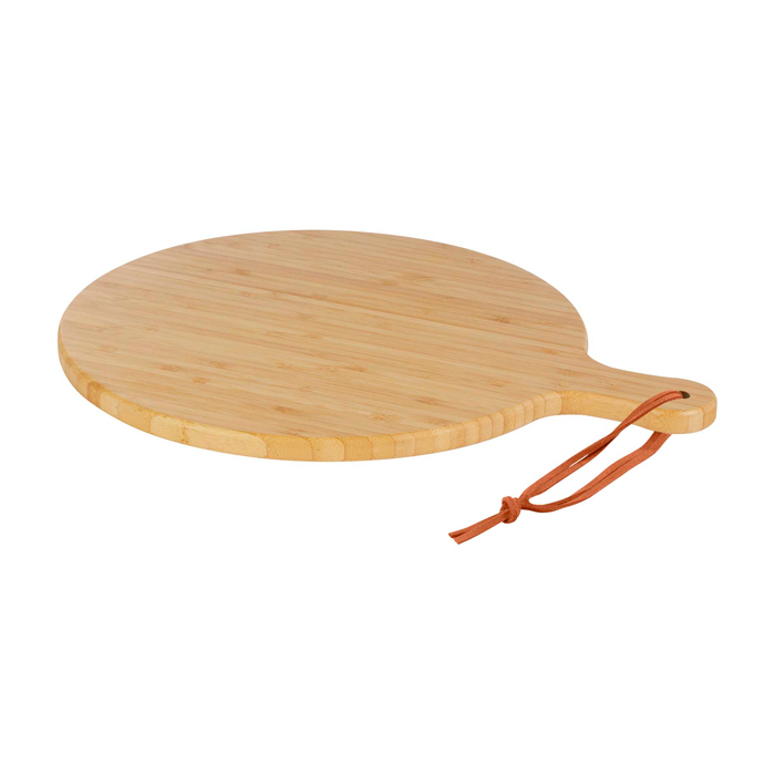 Bamboo chopping board, coloured strap handle
