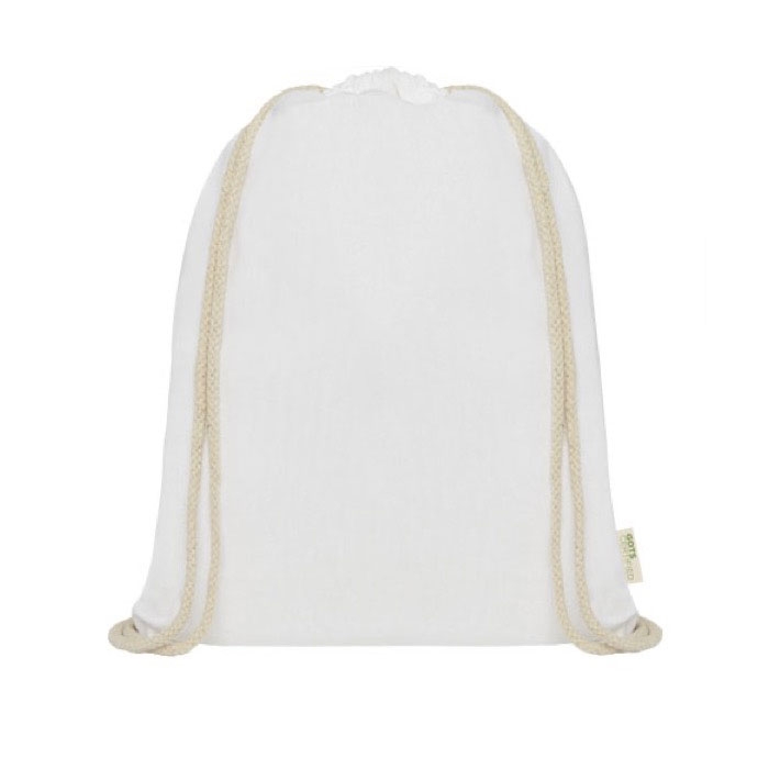 Organic cotton drawstring bag