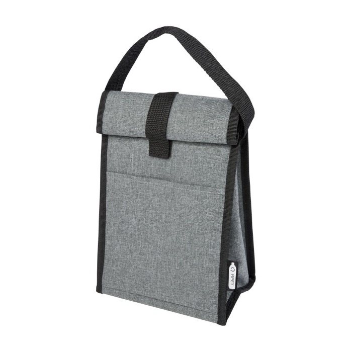 Recycled insulated bag for 4 cans with flap closure