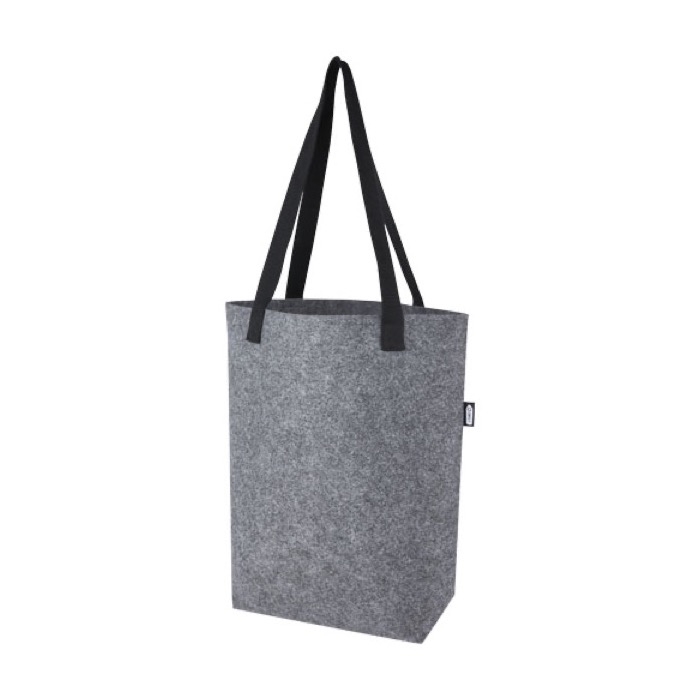 Recycled felt shopping bag with wide base