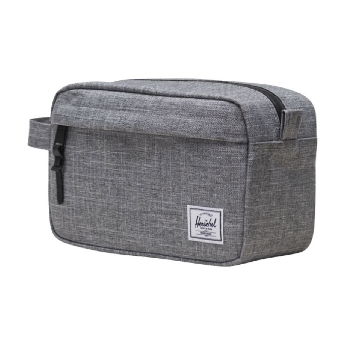Recycled Herschel Chapter toiletry bag with front pocket and handle