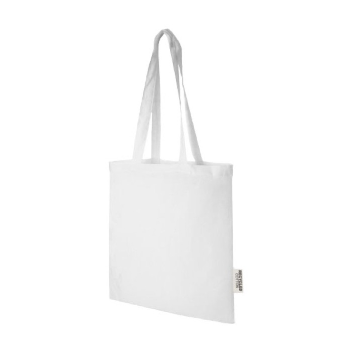 Recycled cotton GRS bag with long handles, 140 g/m²