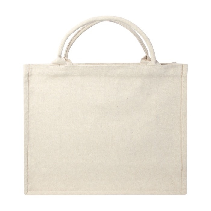 Durable recycled cotton shopping bag, 500 g/m²