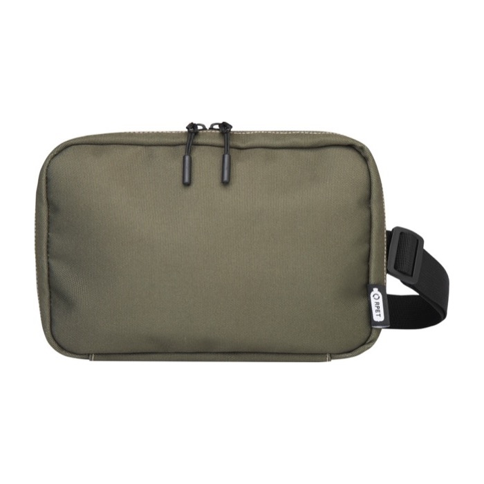 900D recycled polyester toiletry bag with main compartment