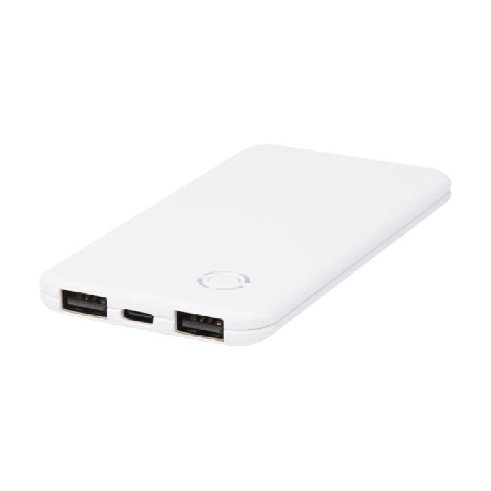Lightweight and thin power bank with two outputs, 4,000 mAh