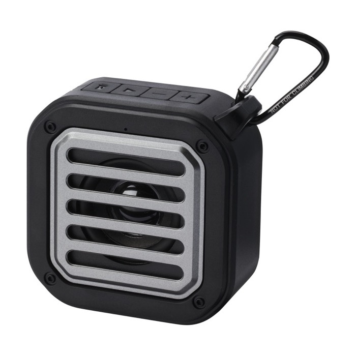 Recycled plastic solar speaker with Bluetooth and integrated flashlight