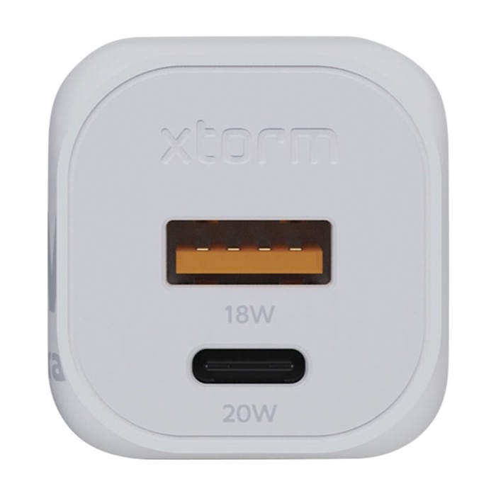 Recycled plastic charger plug with 2 ports, 20W