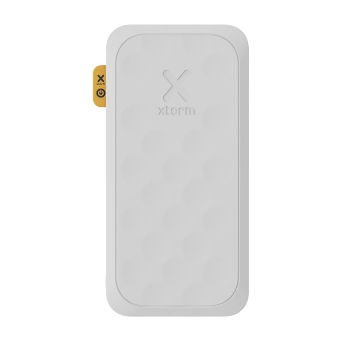 Power bank with perforated design and fast charging, 10,000 mAh