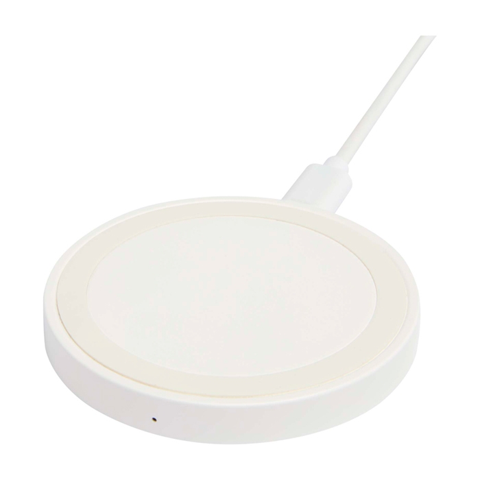 Wireless charging base with 2-in-1 cable, recycled plastic, 15W