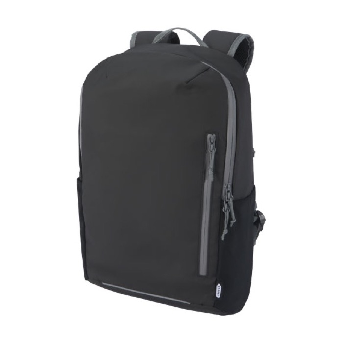 Waterproof recycled backpack with padded back for laptops, 15''