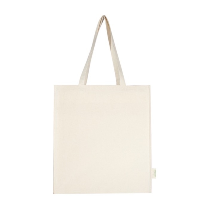 Branded organic cotton bag with 14 L capacity, 180 g/m²