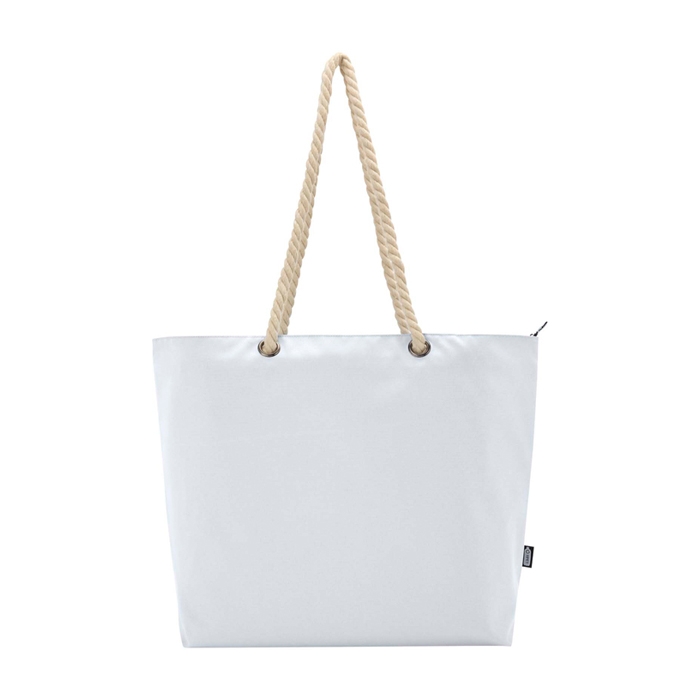 Recycled polyester beach bag with cord handles, 23L