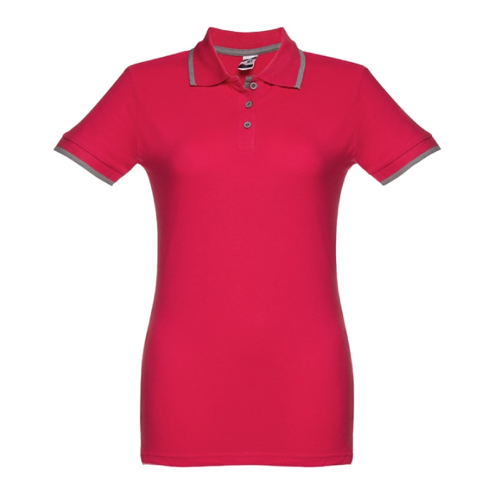 Women's two-tone cotton polo shirt, 210 g/m2, THC Rome