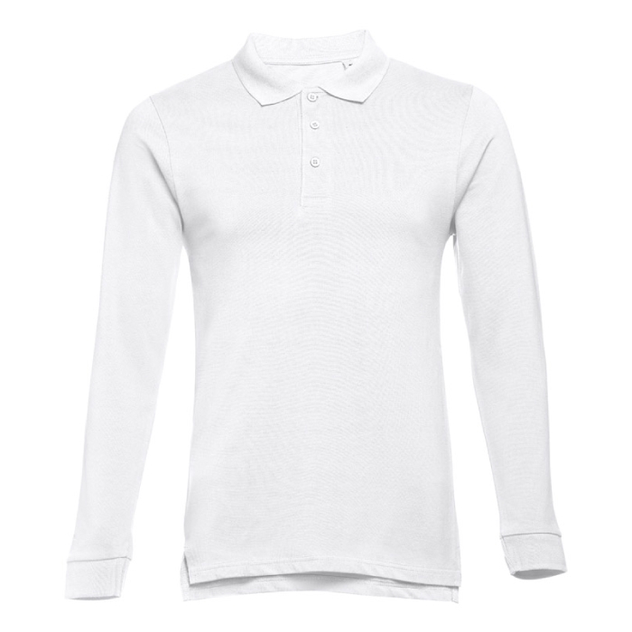 Long-sleeved cotton polo shirt, 210 g/m2, THC Bern