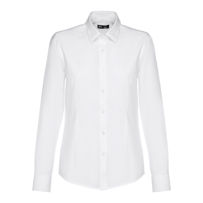 Women's cotton and polyester fitted shirt, 130 g/m2