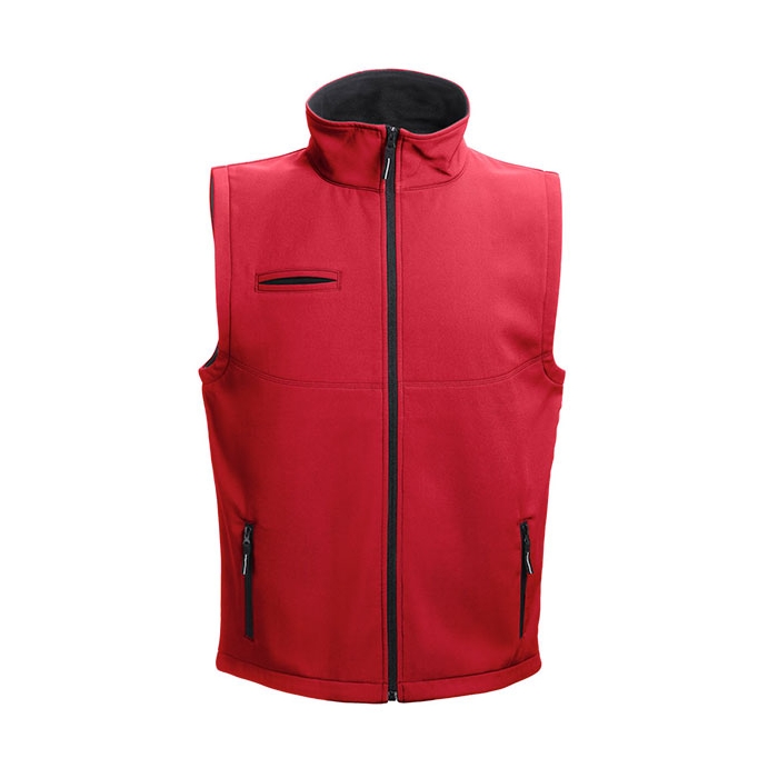 Softshell polyester and elastane gilet, 280 g/m2, THC Baku
