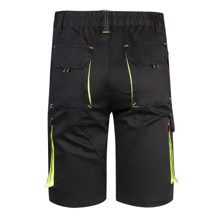 Elastic work shorts, cotton and polyester, 240 g/m2,