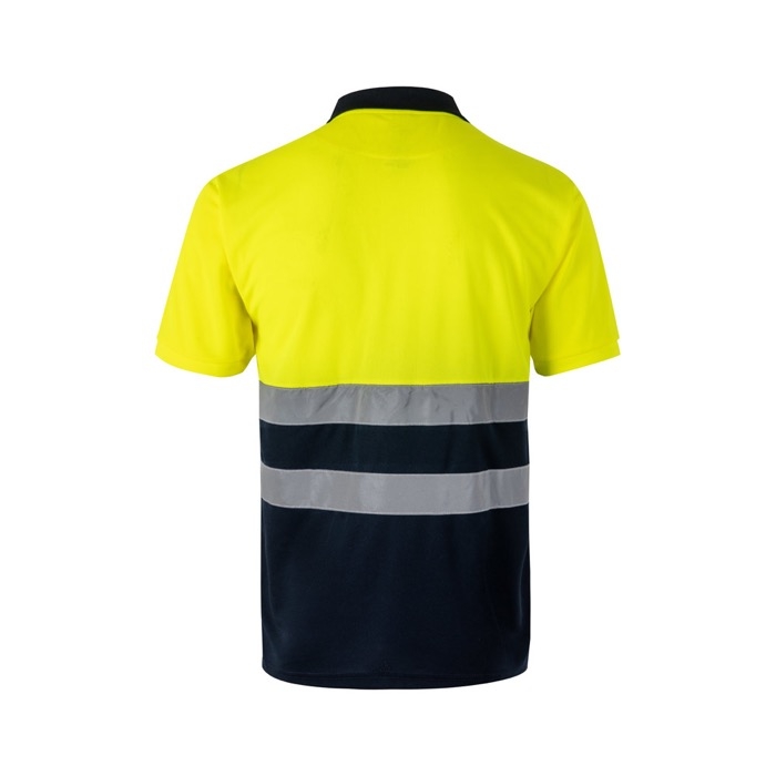Polyester bird's eye short-sleeve work polo, 140 g/m2 