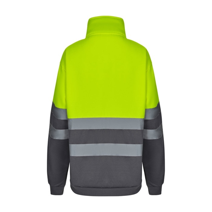 Extra-large polyester fleece jumper with high collar, 300 g/m2