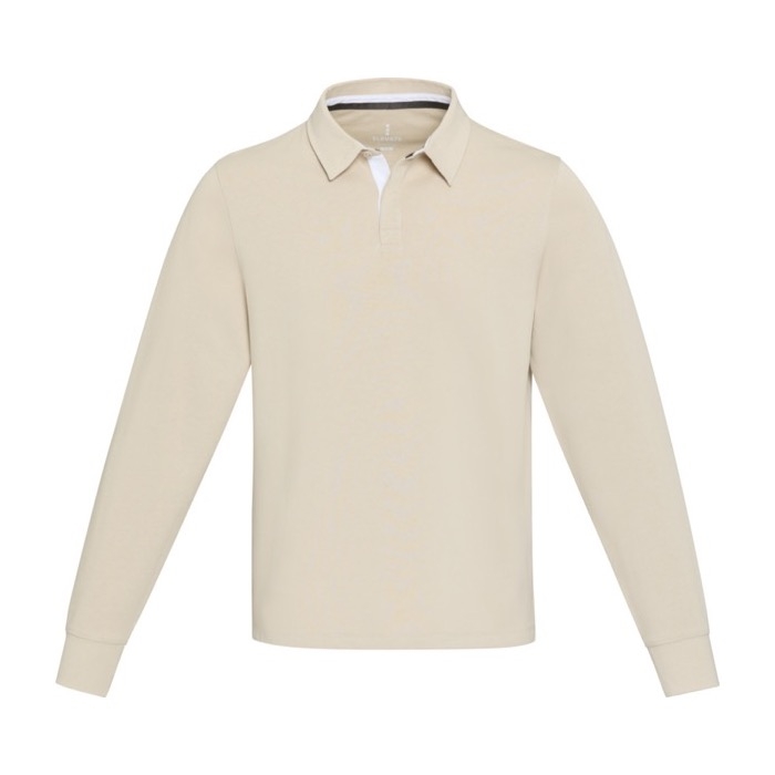Unisex rugby-style organic cotton polo, 280 g/m², Elevate NXT