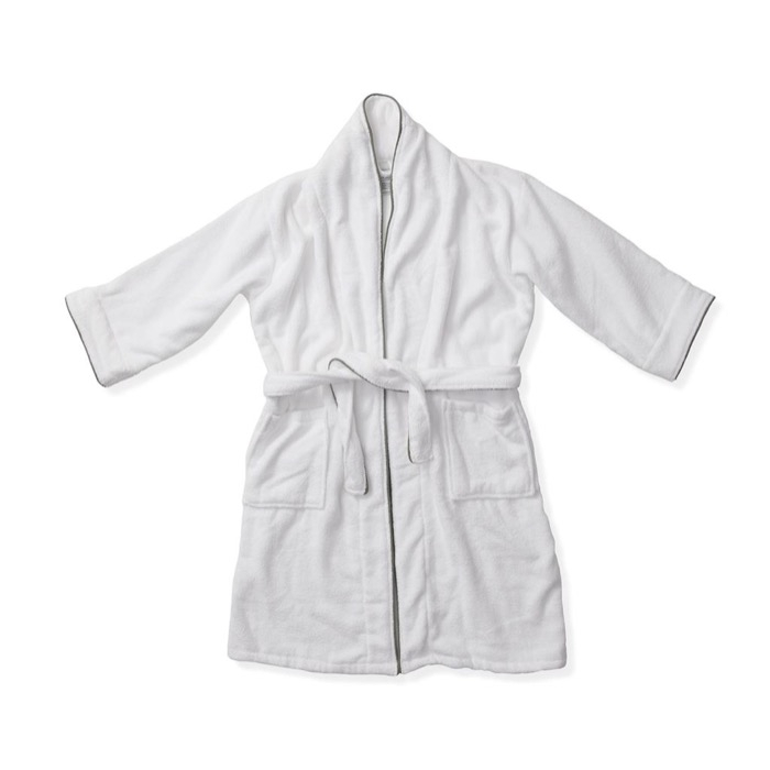 Luxury bathrobe in soft cotton, classic style, S/M